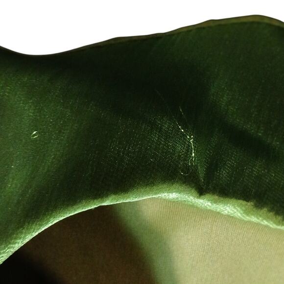 Vintage Y2K Layered Shimmery Green Blouse Early 2000s Formal Glam Xmas Party Top - Picture 14 of 15